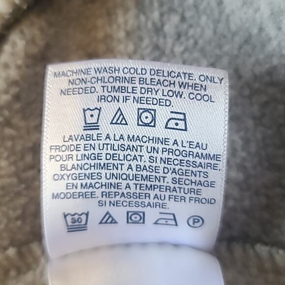 Land's End Women's Sweater Fleece Grey Coat Size M - Picture 9 of 10